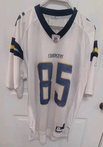 ANTONIO GATES #85 San Diego Chargers Reebok RBK JERSEY NFL Authentic LARGE - Picture 1 of 15