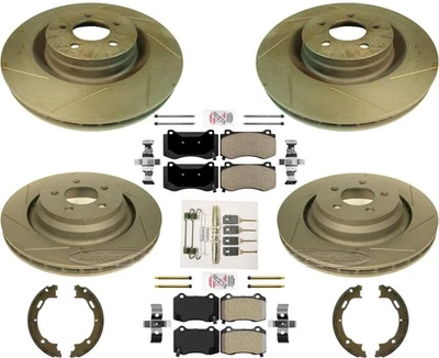Performance Slotted Brake Rotors & Pads For Dodge Charger R/T Scat Pack 2015-20 - Image 1 of 4