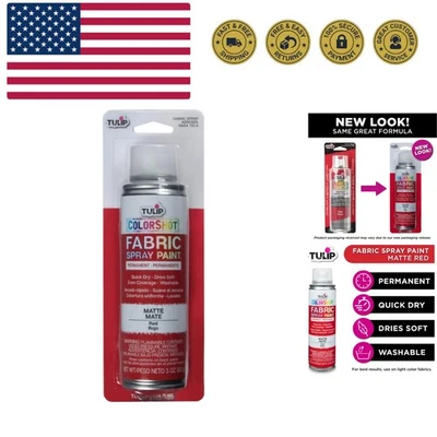 Transform Fabrics con ColorShot - Pintura en aerosol roja de 3 oz, sin esfuerzo y permanente Foto 1 de 4