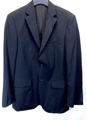 Pronto Uomo Men's 38R Suit Jacket Black Wool 2 Button Blazer RN77219 - Image 1 of 4