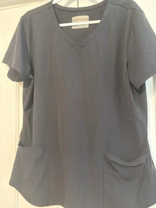 Scrub Top Women’s Skechers XL Pewter Gray - Picture 1 of 4