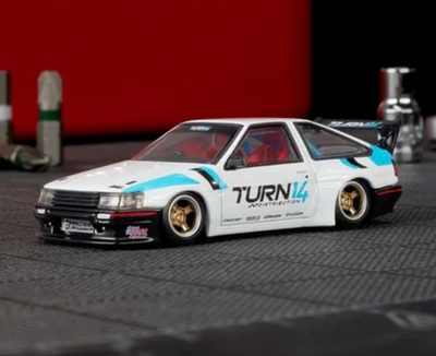 Hot Wheels Elite 64 Toyota Corolla Levin AE86 Custom Blanco Real Riders F27 Foto 1 de 3