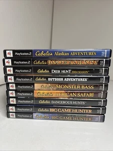 PlayStation 2 PS2 Game Lot Of 9 Cabela’s Hunting Games 3 Without Manuals - Picture 1 of 19