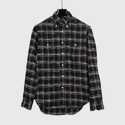 Gitman Vintage Shirt Warm Japanese Slubbed Cotton Twill Black/White Check - Image 1 of 4