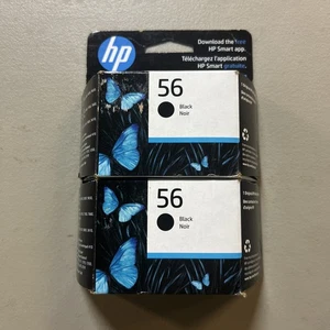 2-Cartuccia inchiostro nero HP 56 nuova originale scadenza 24/08 - Foto 1 di 4