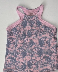 Athleta Girl Swim Tankini Top Free Spirit Tie Dye Size L 12 Pink - Picture 1 of 5
