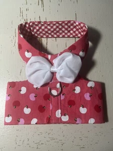 Handgefertigtes Hundegeschirr Weste Äpfelrot Kariert M - 3072 - Bild 1 von 1