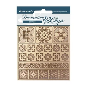 New Stamperia Decorative Chips 5.5"X5.5" - Casa Granada Tiles - Picture 1 of 1