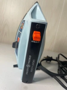 Vintage General Electric Light N Easy Surge Steam & Dry Iron blue  - Picture 1 of 4