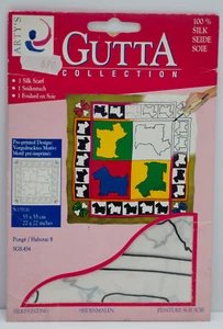Tuffo in seta 55x55 cm, ARTY'S Gutta Collection, ""SCOTCH"", Pongé 08 - Foto 1 di 7