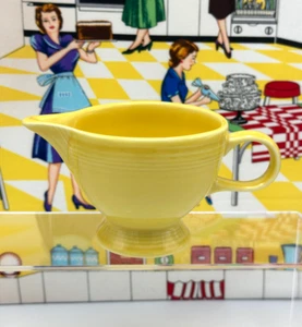 Fiestaware Individual Creamer Sunflower Yellow Fiesta Post 86 - Picture 1 of 6