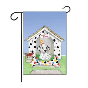 Bandera de jardín de fiesta de cachorro dálmata doble cara 12" x 17 - Imagen 1 de 1