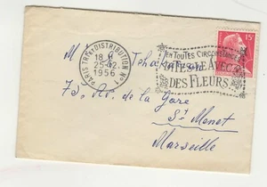 Frankreich 1956 Briefmarke M. de Muller Flamme Sagt der mit Blumen /TR9854 - Bild 1 von 1
