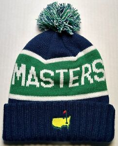 New 2024 Masters Knit Toboggan Blue Men’s Beanie Hat Augusta National Golf Club