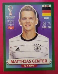 GER5 Matthias Ginter Green Parallel Panini World Cup Qatar 2022 sticker - Picture 1 of 2