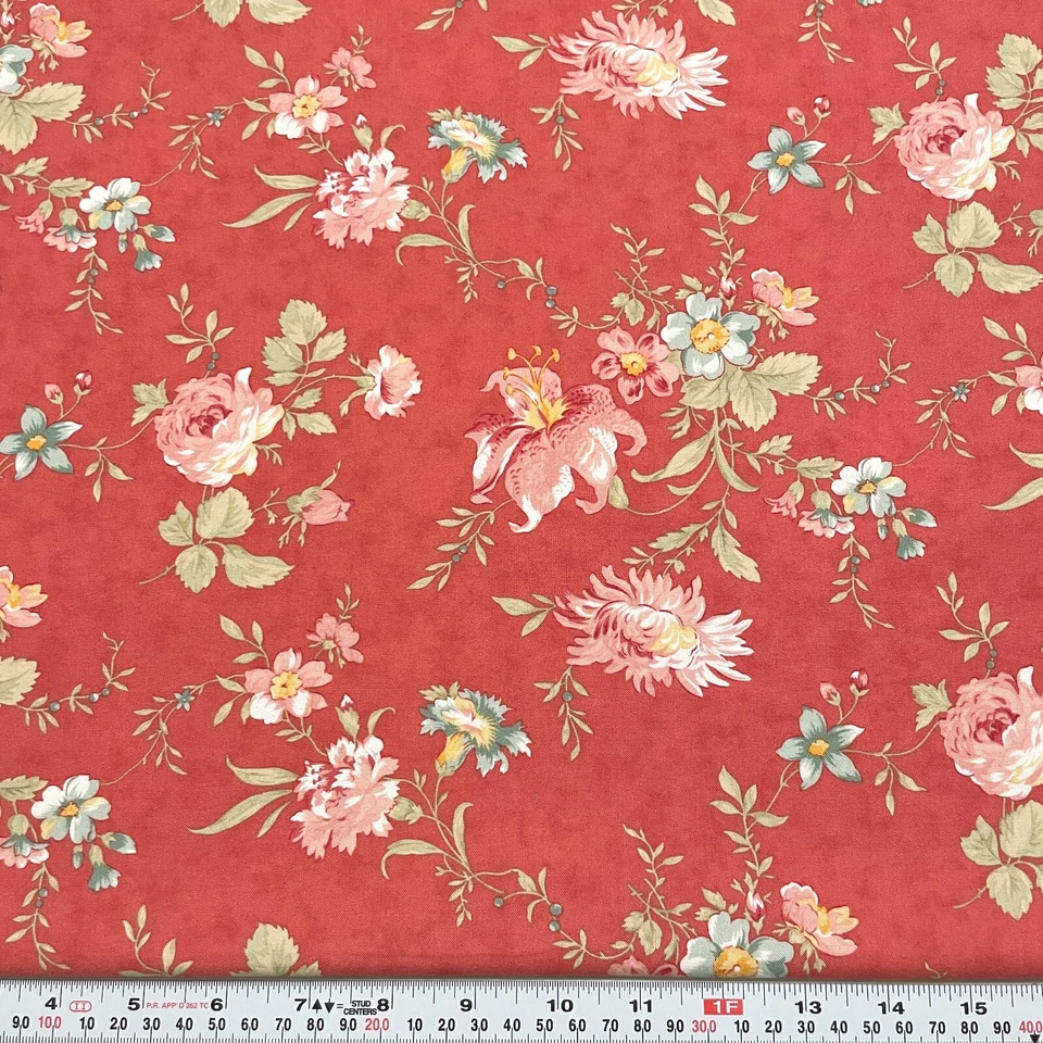 Poetry by 3 Sisters for Moda Florals Cotton Fabric Remnant 15" x 43" - Image 1 of 2