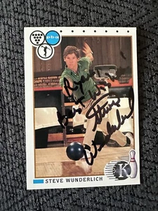 Signed Trading Card Steve Wunderlich PBA Bowling Legend Kingpins To Ryan - Picture 1 of 1