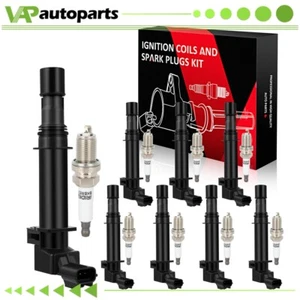 8 For 4.7L Durango Ram 1500 Grand Cherokee Ignition Coil & Iridium Spark Plug - Picture 1 of 8