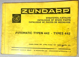 Ersatzteilliste Katalog Zündapp Automatic Typen 442 - Bild 1 von 3