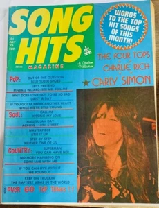 Song Hits Magazine luglio '73 Words to Over 60 Top Tunes Features Carly Simon - Foto 1 di 6