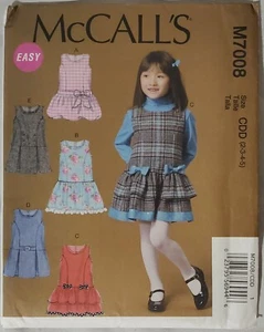 MCCALL'S sewing pattern M7008. Girls jumpers. Sizes 2,3,4,5. Uncut. - Picture 1 of 2