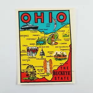 Vintage Ohio Buckeye State Aufkleber Fenster Transfer Impko - Bild 1 von 4