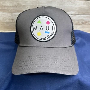 Maui and Sons Truckermütze vorne Logo grau/schwarz/blau/Netz Druckknopflasche NEU - Bild 1 von 7