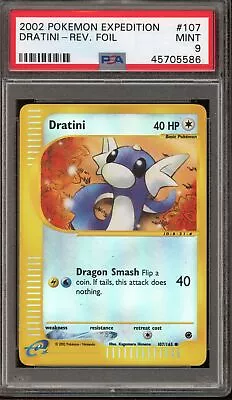 Pokemon Dratini Expedition Reverse Holo #107 PSA 9 Mint - Image 1 of 2