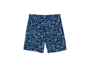 Columbia PFG Super Backcast Shorts Kids Large Blue Tropical Flat Front ERK1302 - Picture 1 of 10