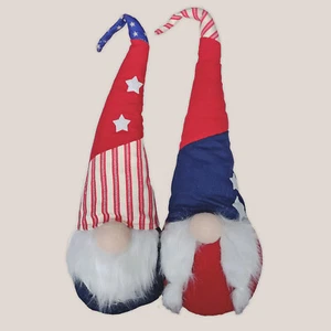 Par de Gnomos Patrióticos Rojo Blanco Azul 4 de Julio Bandera Americana Día de la Independencia - Imagen 1 de 6