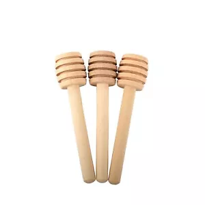 Wooden Honey Dipper Sticks 3Pcs Mini Honey Spoon for Honey Jar Dispense Mixin... - Picture 1 of 6