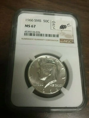 1966 SMS Kennedy Half Dollar - NGC MS67 -Special Mint Set - Image 1 of 4