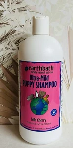 Earthbath Ultra Mild Puppy Dog Shampoo - 32 oz Wild Cherry Tearless & Gentle NEW - Picture 1 of 3