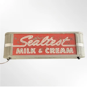 Vintage original Sealtest Milk & Cream back-lit sign - Picture 1 of 6