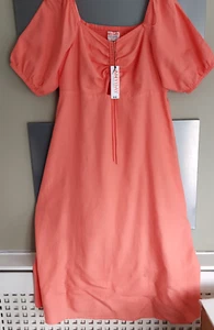 John Lewis Anyday BNWT £48 coral midi dress size 14 - Picture 1 of 5