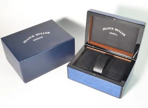 Franck Muller Geneve Blue Burl Wooden Watch Box with Outer Box and Cushion - Picture 1 of 9