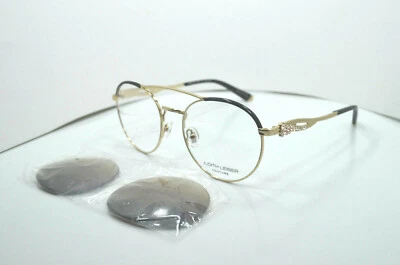 NUEVO AUTÉNTICO MARCO DE GAFAS JUDITH LEIBER COUTURE ADORE SUN DORADO Foto 1 de 4
