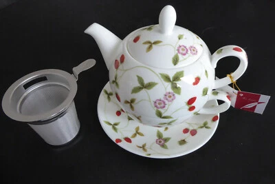 TeaLogic Dekor MIRELLA Tea for one Teekannenset mit Edelstahlfilter 4tlg neu - Bild 1 von 4