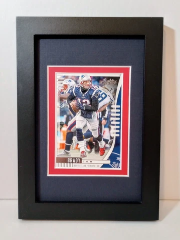 Tom Brady New England Patriots Display Custom Framed NFL Football Card Plaque Cover