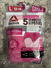 Reebok Girls Size L 12-14 Seamless Hipsters 5-Pack Stretch Panties