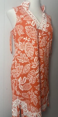 NEW Eliza J Lace Floral Shift Dress Tropical Palm Leafs Sleeveless Size 12 $118 - Image 1 of 4