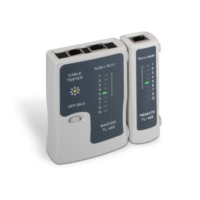 AISENS A142 – 0312 – Testeador para Cable RJ11/RJ12/RJ45, GREY - Image 1 of 3