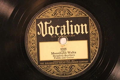 COUNTRY STRIPLING BROTHERS Moonlight Waltz / Red River Waltz VOCALION 5366  E - Imagem 1 de 4