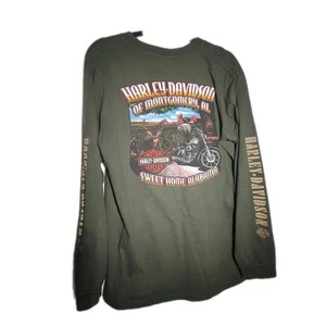 Harley Davidson Sweet Home Alabama Long Sleeve Shirt Made USA Montgomery Sz XL - Picture 1 of 5