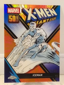 2025 Topps Chrome Marvel Iceman X-Men Giant Size 50th Anniversary Orange 07/25 - Bild 1 von 2