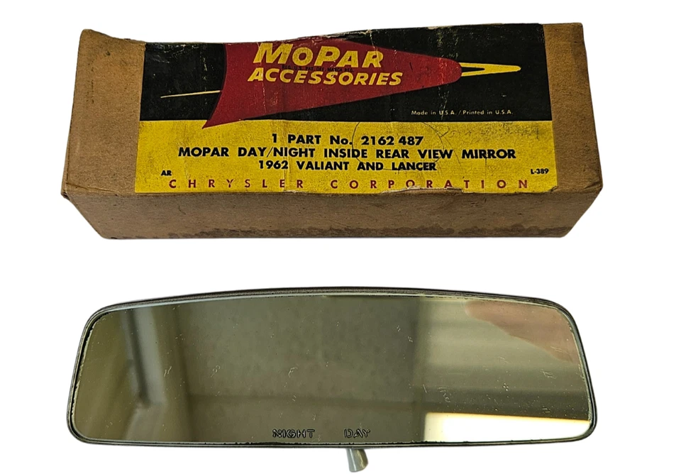 1962 Plymouth Valiant Dodge Lancer Rear View Mirror 2162487 NOS - Image 1 of 4
