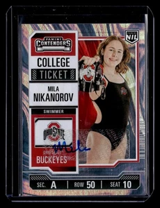 MILA NIKANOROV 2025 Panini Ohio State Buckeyes NIL Auto SILVER SWIRL #013/199 - Picture 1 of 2