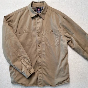 Ralph Lauren Chaps Herren Fleece gefüttertes Hemd/Jacke Shacket Khaki • Large - Bild 1 von 10