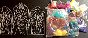 Makit & Bakit Christmas Nativity Scene 3 Metal Forms & Baking Crystals Mix Color - Picture 1 of 3