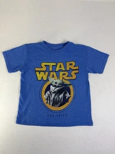Star Wars The Child Grogu T-Shirt Kids Size XS (4/5) Blue Baby Yoda Mad Engine - Picture 1 of 14